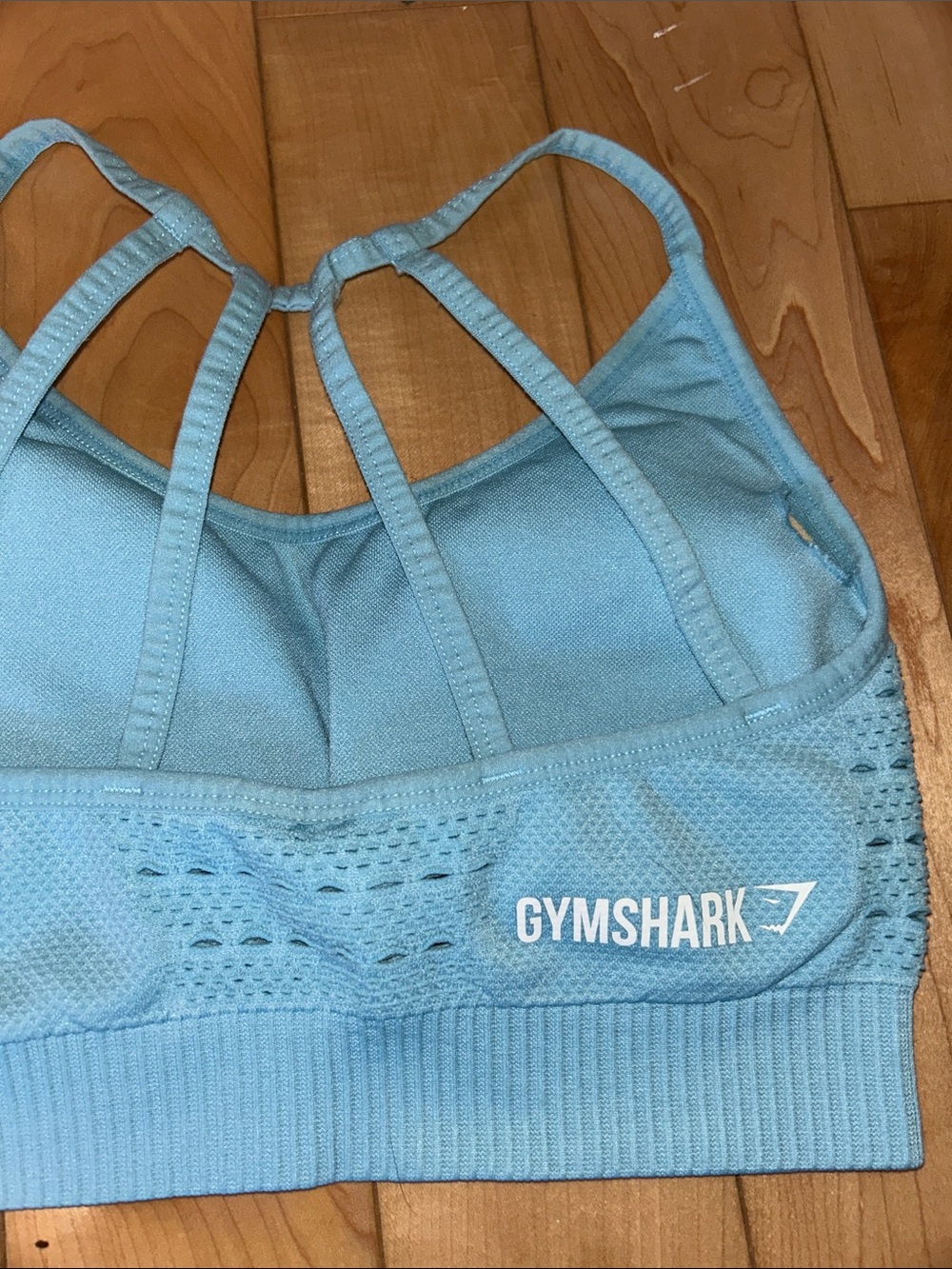 Gymshark Powder Blue Seamless Workout Set - Bra & Leggings - Picture 4 of 6